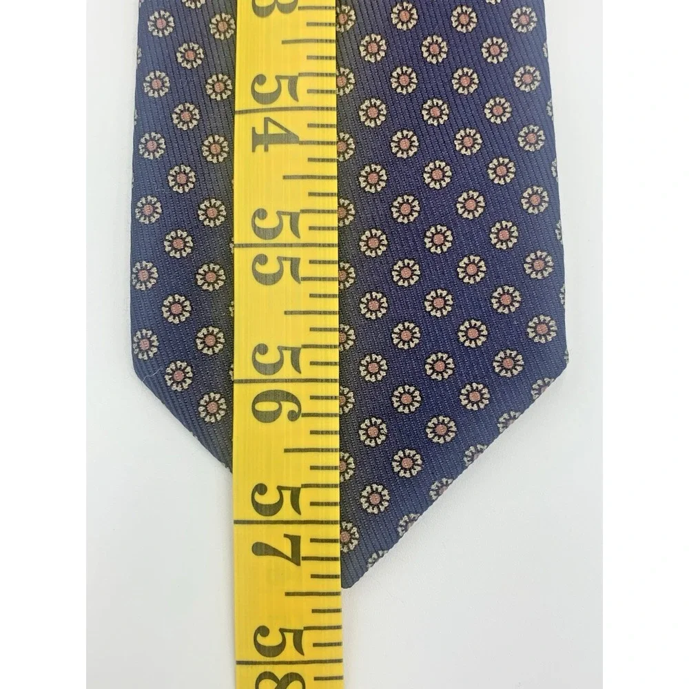 Robert Talbott Best‎ of Class Men's 100% Silk Necktie Navy Blue Geometric 57.5